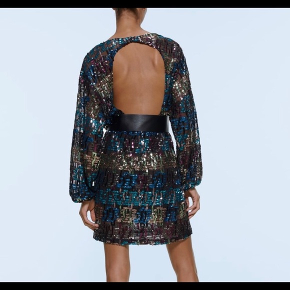 Zara Sequin Dress w/out belt - Picture 5 of 6